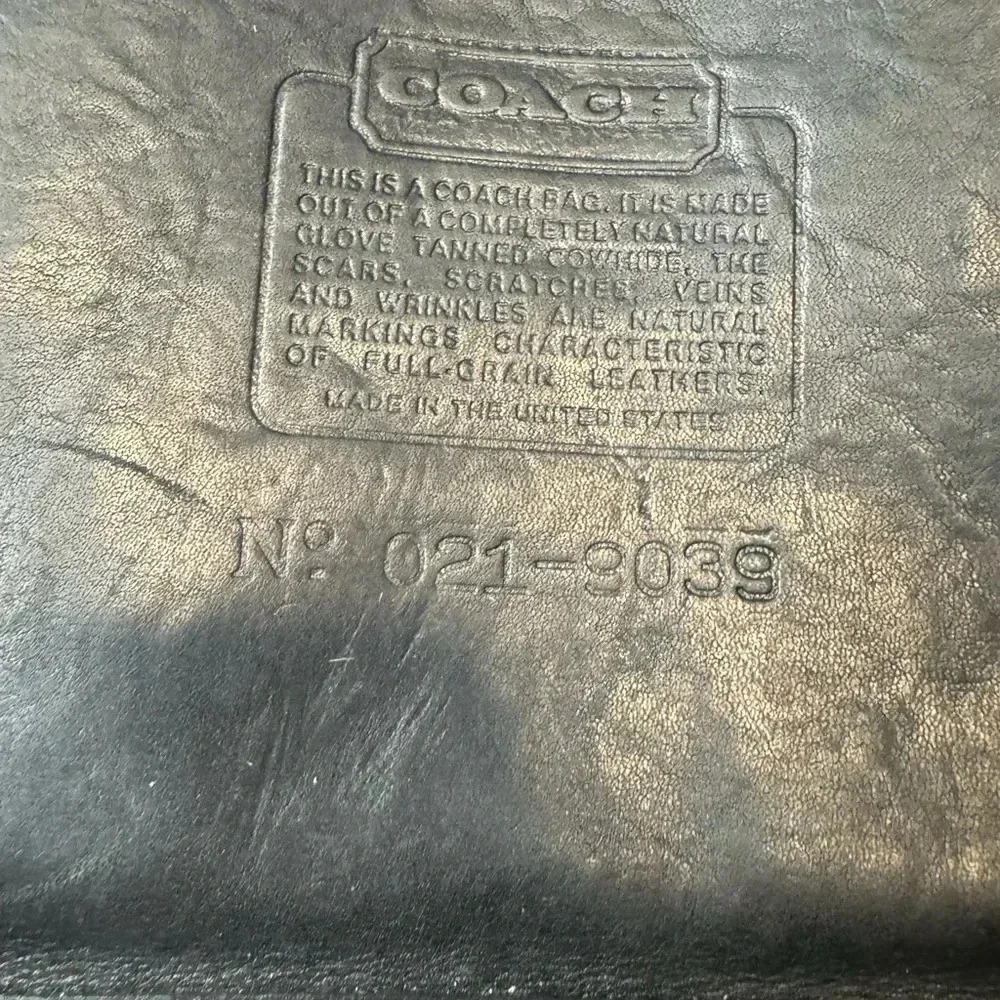 Vintage Coach 80s Companion Black Genuine Leather Made in the USA Purse #9039 - Picture 5 of 16